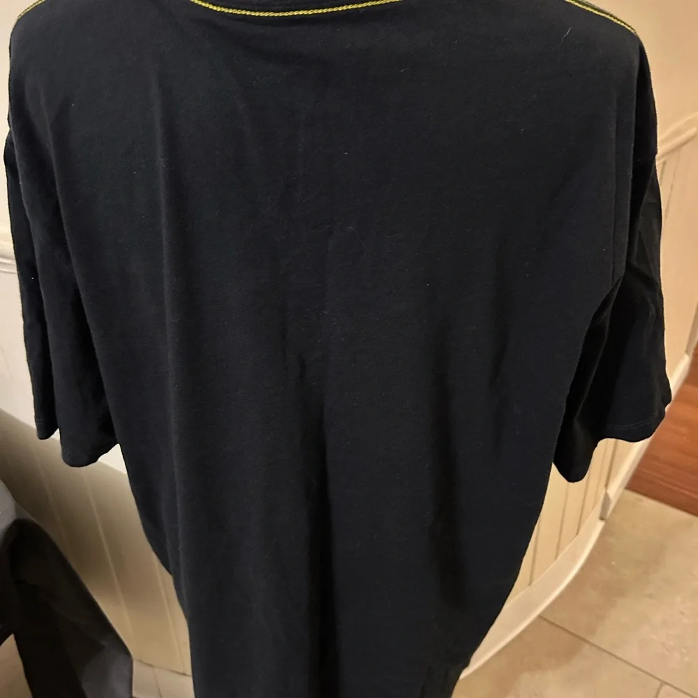 True Religion Chevron Graphic Tee Black & Yellow Size XXLARGE
